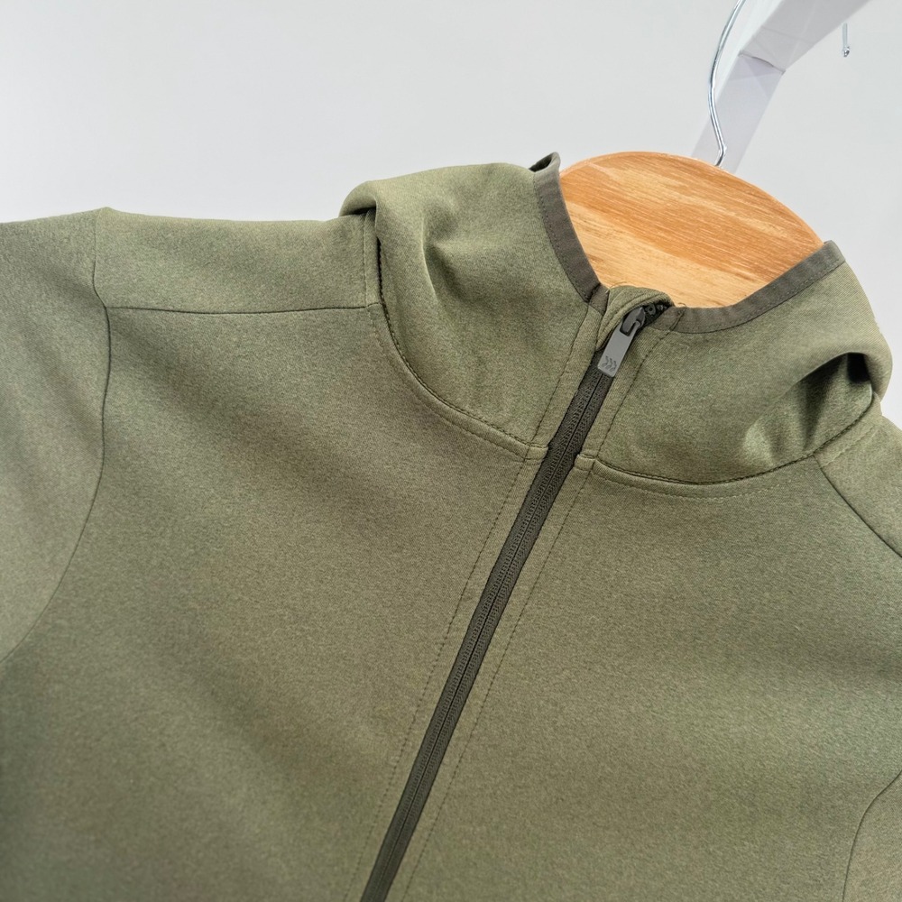 All in Motion Full Zip Jacket Hoodie Athletic Activewear Olive Green Size S